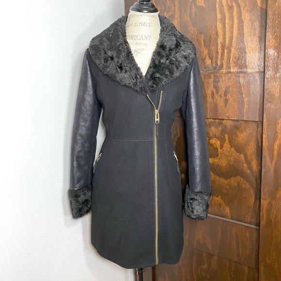 Guess Jackets & Blazers - Guess Black Wool Blend Coat